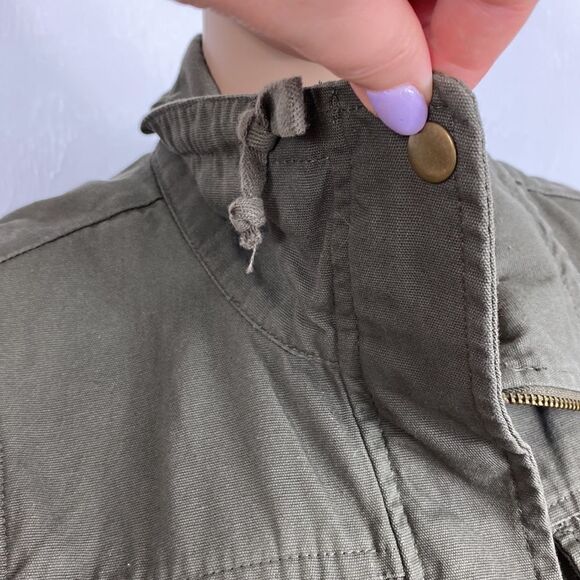 Sebby Olive Green Military Style Zip Up Utility Vest - Picture 4 of 9